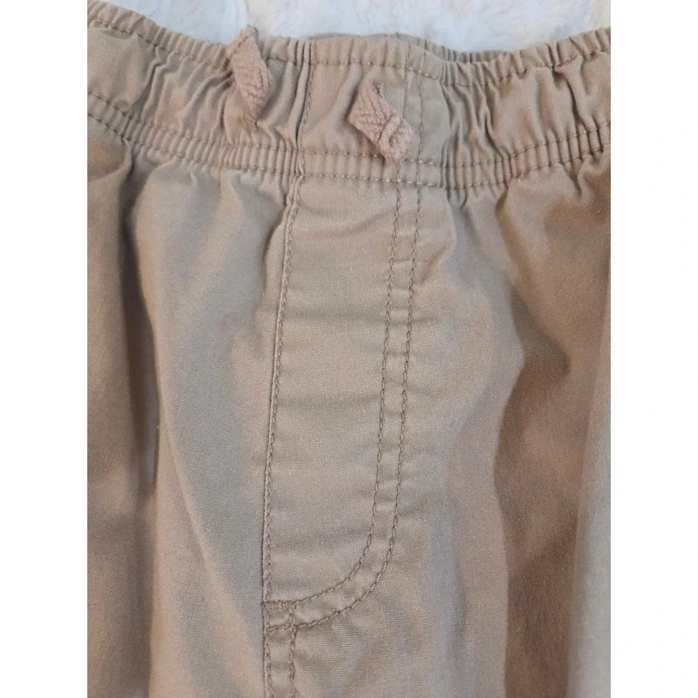 Wonder Nation Boys Tan Khaki Pull On Chino Shorts Size XL 14-16 Elastic Waist